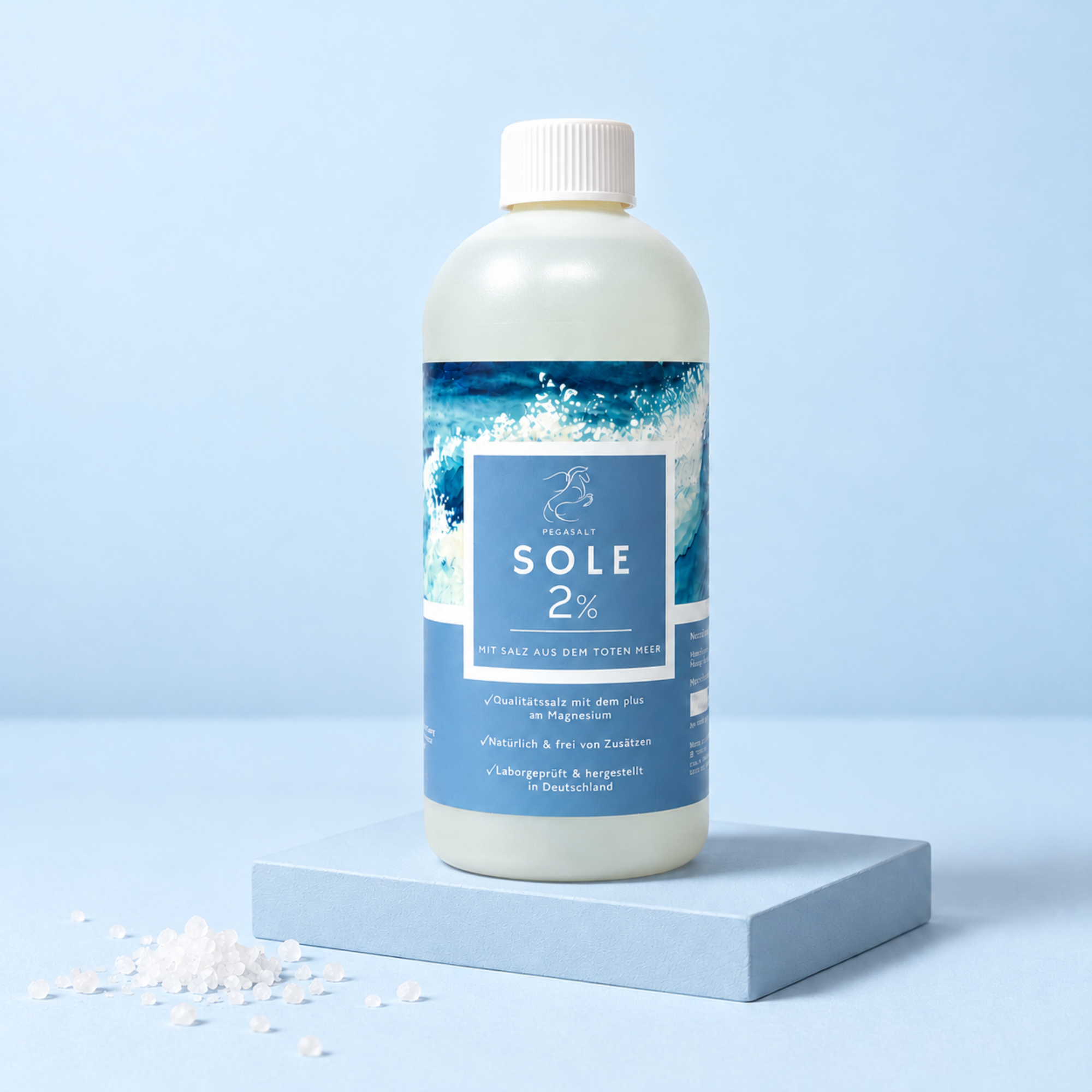 Pegasalt-Sole 2 % mit Salz vom Toten Meer 1000 ml | PEGASALT