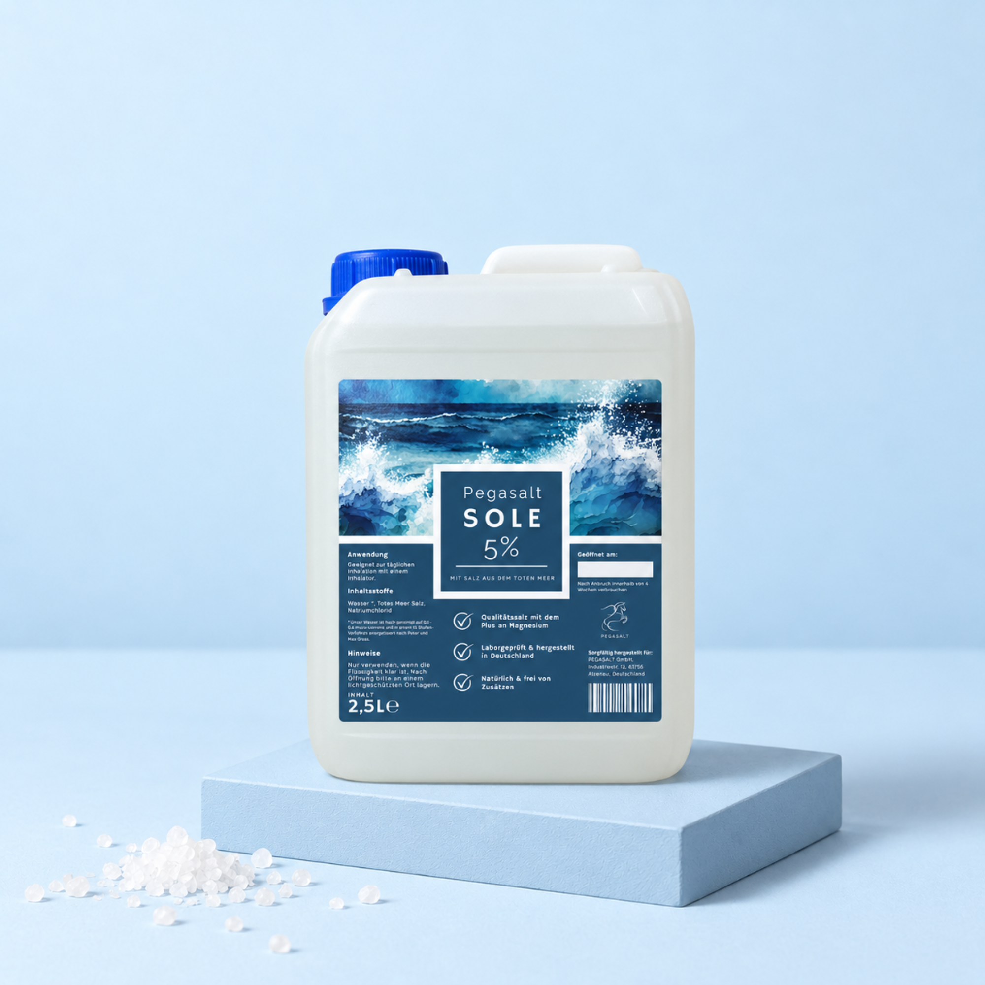 Pegasalt-Sole 5 % mit Salz vom Toten Meer 2500 ml - PEGASALT