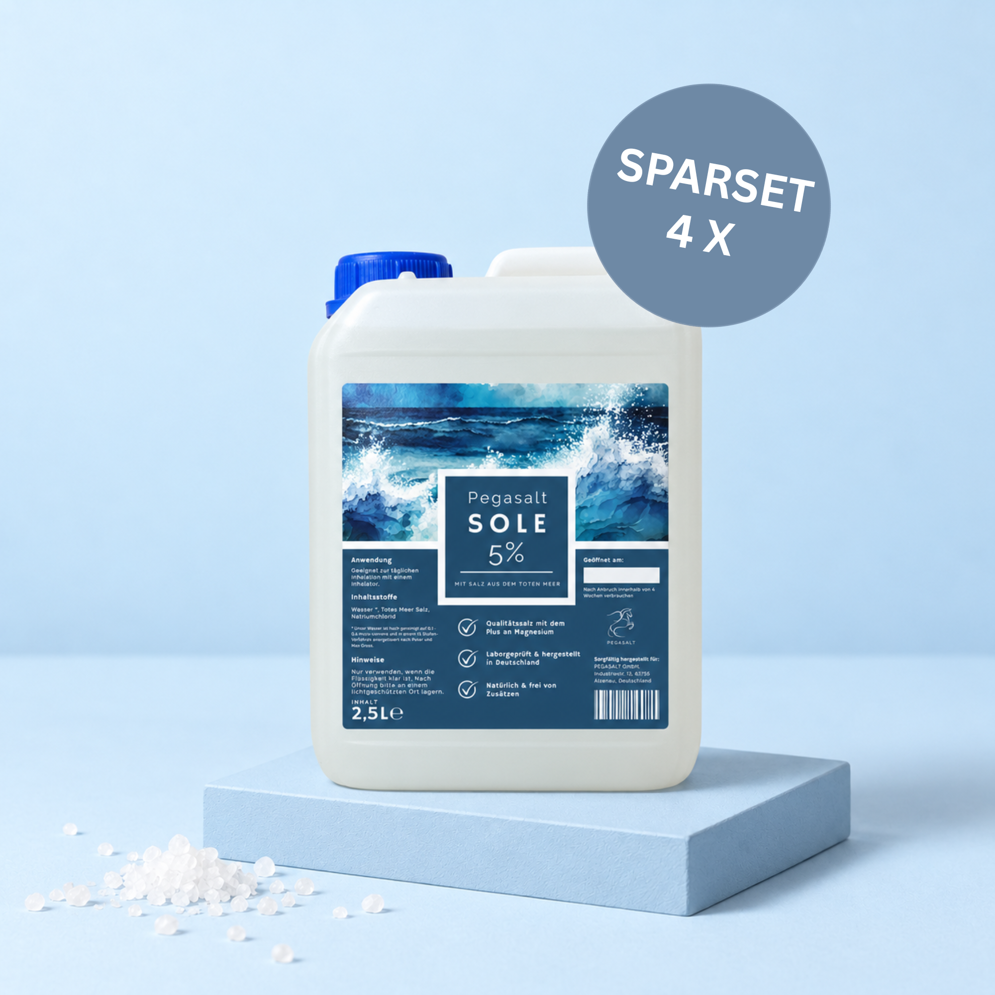 Pegasalt-Sole 5 % mit Salz vom Toten Meer 2500 ml - PEGASALT