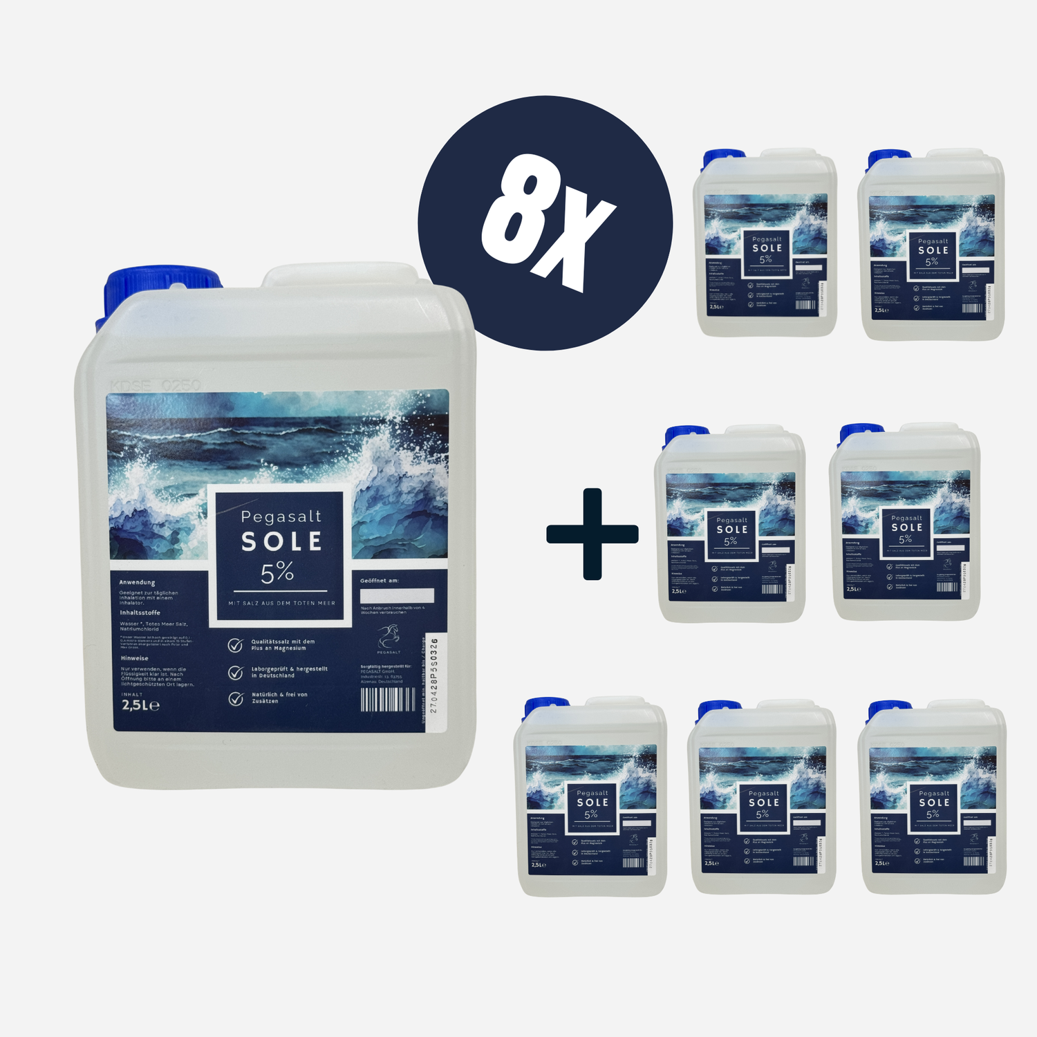Pegasalt-Sole 5 % mit Salz vom Toten Meer 2500 ml - PEGASALT